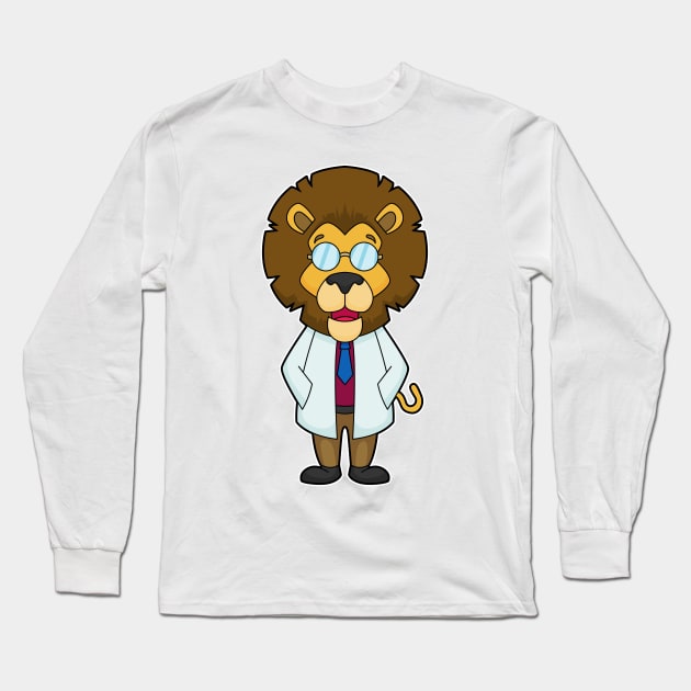 Lion Doctor Doctor's coat Long Sleeve T-Shirt by Markus Schnabel